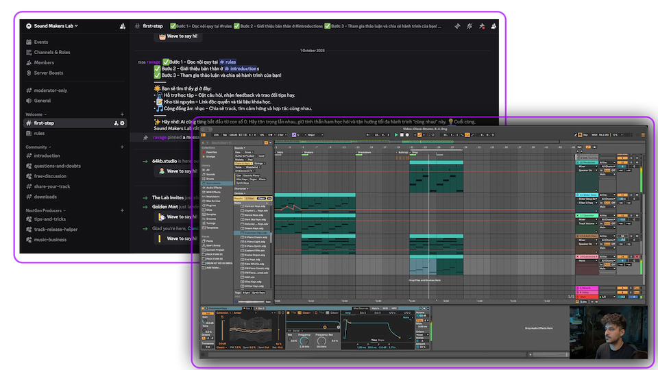 Ableton Live video class and Sound Makers Lab Discord community